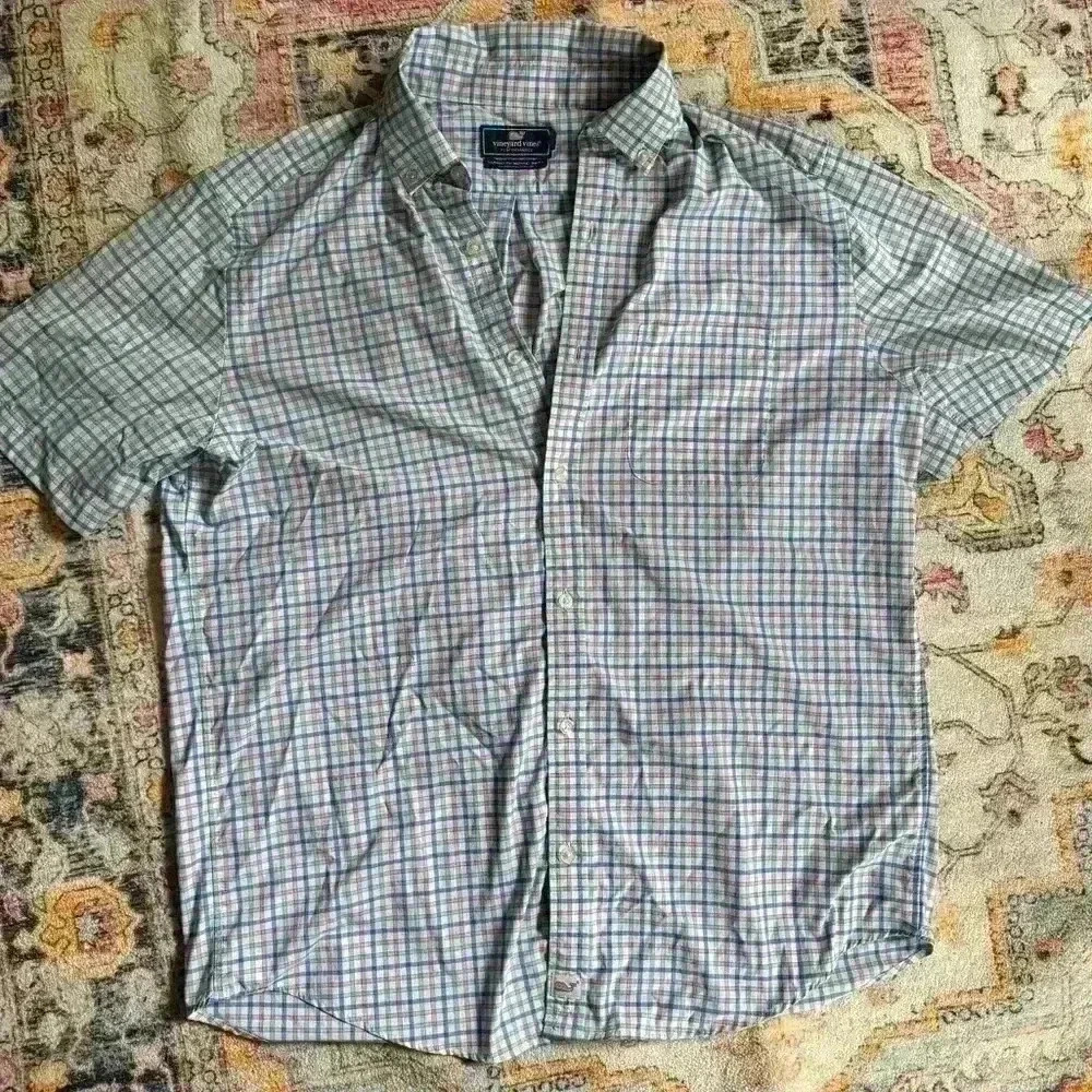 Vineyard Vines Performance Men Murray Shirt Nylon Spandex Classic Fit Large L